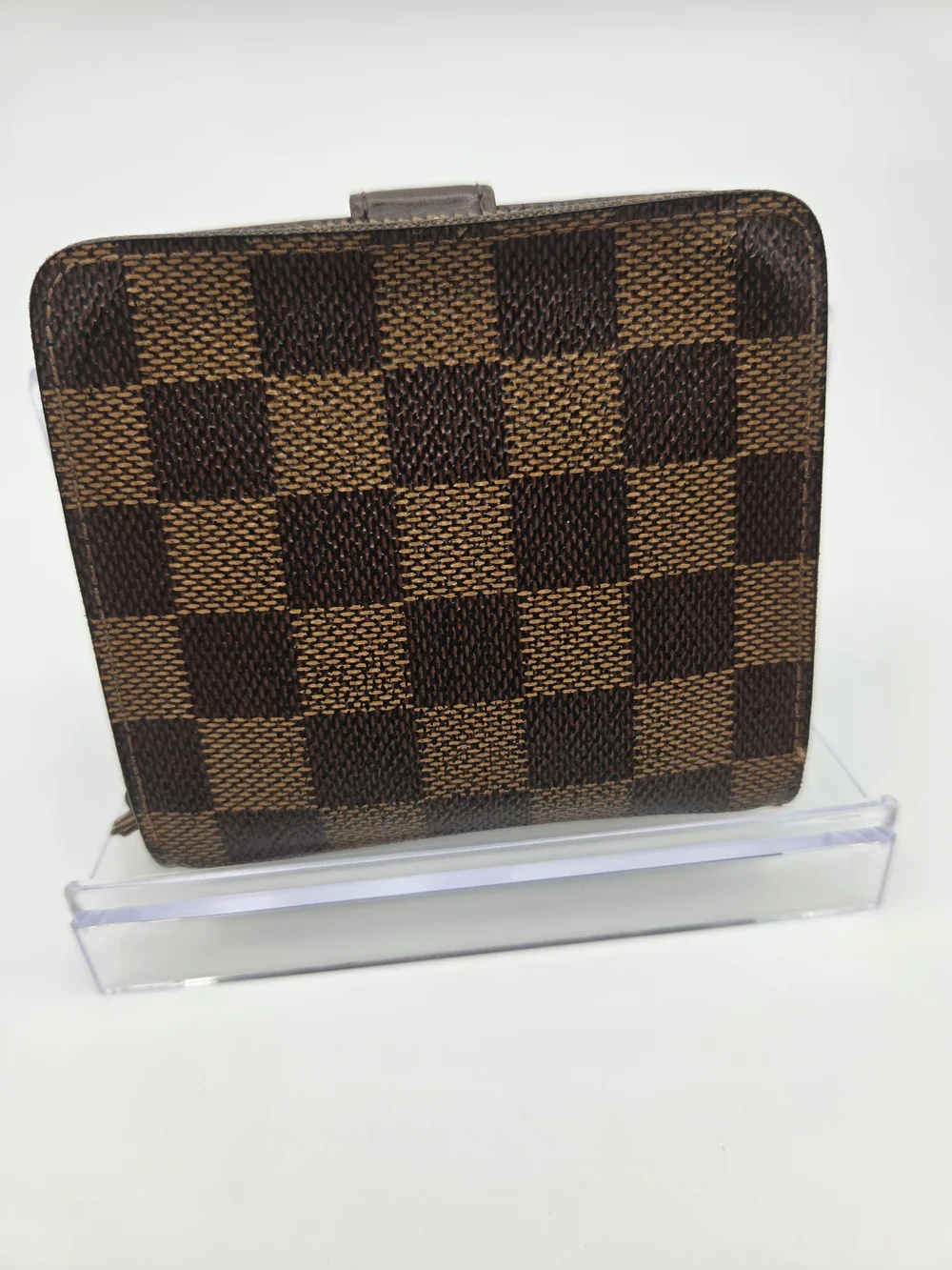 Authentic Preloved Louis Vuitton Brown Damier Ebene Compact Zippé Bifold Wallet